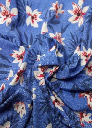 .брендовое сине-голубое вискозное платье миди "joe browns" в цветочек. размер uk10/eur38.9 фото