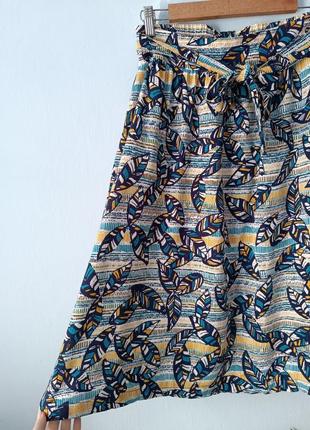 Юбка юбка базовая классическая яркая принт меди3 фото
