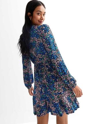 .брендовое платье с длинным рукавом "new look" с цветочным принтом. размер uk10/eur38.4 фото
