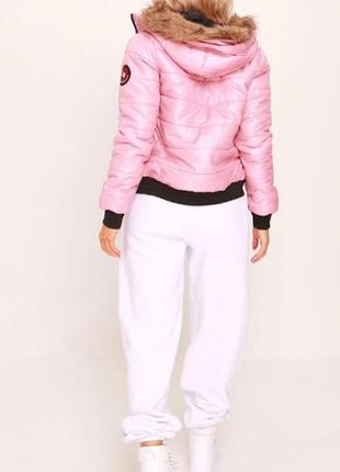 Isawitfirst. товар привезен из англии. деми куртка стеганая в розовой палитре.2 фото