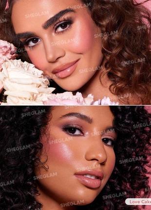 Жидкие шиммерные румяна «love cake» sheglam color bloom «dayglow liquid» blush shimmer...