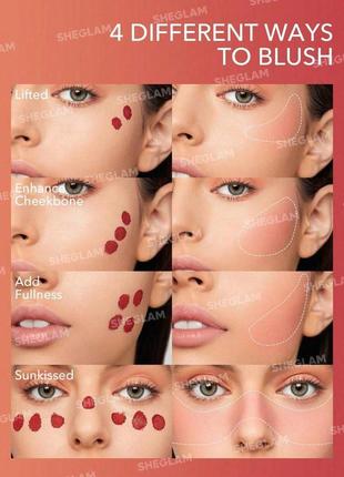 Жидкие шиммерные румяна «love cake» sheglam color bloom «dayglow liquid» blush shimmer...