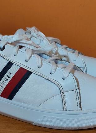 Мужские кожаные фирменные кроссовки Tommy hilfiger