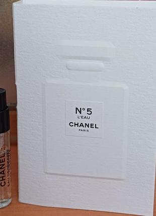 Фірмовий пробник chanel no 5 l'eau від chanel (новий, 1,5мл)