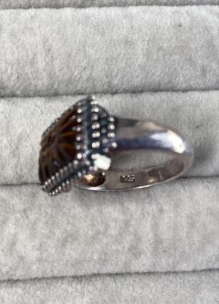 Кольцо кольцо серебро 925 тигровое глаз3 фото