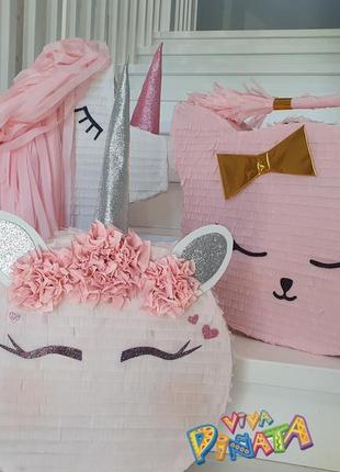 Пеньята единорог комплект пиньята котенка пищалка эдиног пиньята котик комплект