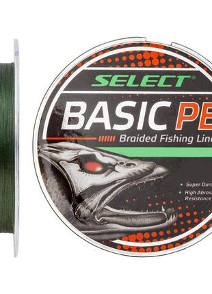 Шнур select basic pe 150m (темн-зел.) 0.12mm 12lb/5.6kg