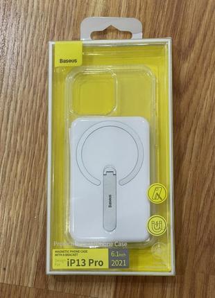 Чохол baseus magnetic phone case для iphone 13 transparent with magsafe (arcx000002)