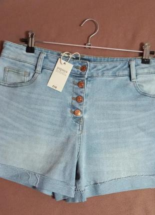 Женские голубые джинсовые шорты papaya размер 12