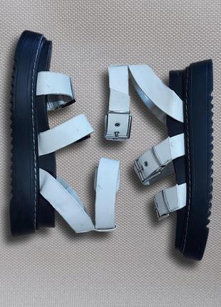 Классные белые сандали - босоножки. bershka. размер  37.8 фото