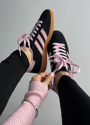 Adidas wmns handball spezial 'black clear pink gum'10 фото