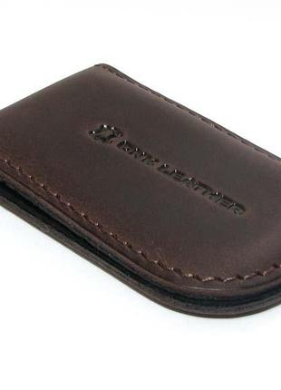 Зажим для денег dnk leather коричневый (dnk klip magnes-h col.f)