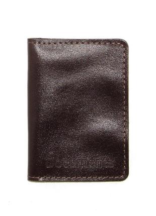 Обложка для документов dnk leather (id паспорт) коричневый (dnk mini doc r col.f)