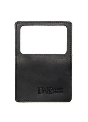 Мініобкладинка для документів id паспорта dnk leather dnk mini okno h col.j чорний