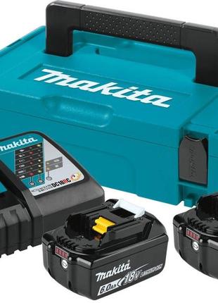 Набір акумуляторів bl1860b (2 шт) та зарядний пристрій для продукції makita lxt (198116-4)