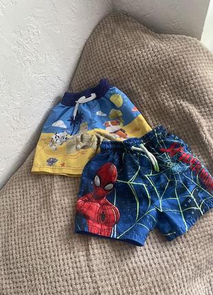 Плавки шорты для мальчика 2-3 года 92-98 размер spider man paw patrol шортики купальные детские