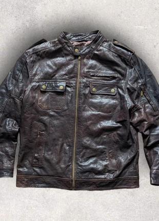 Mac douglas кожаная куртка винтажная original jacket xl