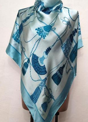 Винтажный шелковый платок каре mantero collection стиль hermes /4184/4 фото