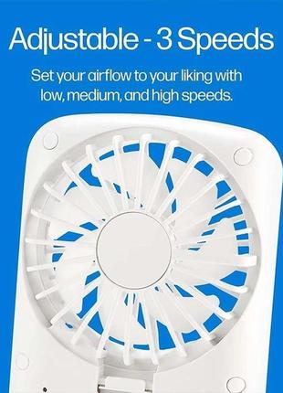 Портативный вентилятор мощный персональный охладитель воздуха arctic air pocket chill белый4 фото