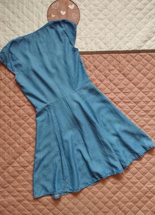 Літня жіноча сукня плаття сарафан mango xs ліоцел  легкий літній джинси малого розміру джинсове стильне7 фото