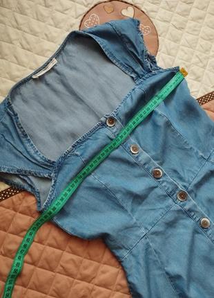 Літня жіноча сукня плаття сарафан mango xs ліоцел  легкий літній джинси малого розміру джинсове стильне9 фото