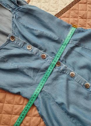 Літня жіноча сукня плаття сарафан mango xs ліоцел  легкий літній джинси малого розміру джинсове стильне10 фото