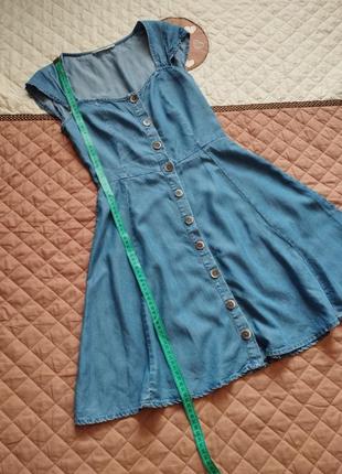 Літня жіноча сукня плаття сарафан mango xs ліоцел  легкий літній джинси малого розміру джинсове стильне8 фото