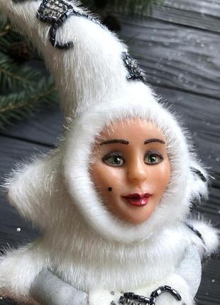 Ёлочная, новогодняя, интерьерная кукла "зимняя фея"2 фото