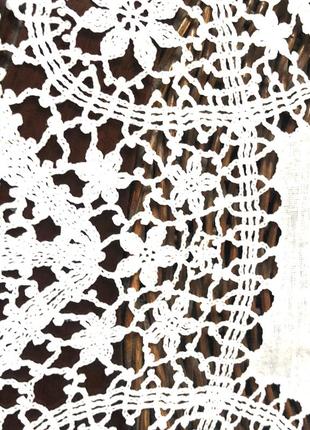 Виниловая ажурная кружевная скатерть 90х95— наперон2 фото