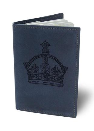 Кожаная обложка для паспорта bermud b 01-18s-01-12 синий