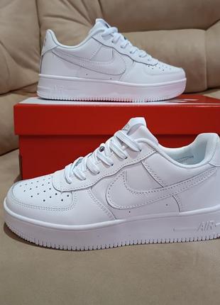 Женские кроссовки nike air force 1  ( кожа)