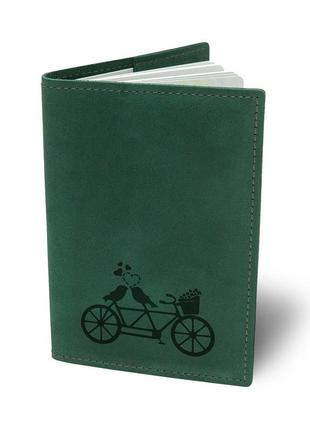 Кожаная обложка для паспорта bermud b 01-18z-01-6 зеленый