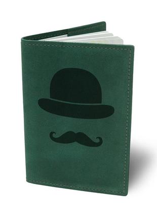Кожаная обложка для паспорта bermud b 01-18z-01-7 зеленый