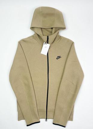 Зіп худі nike tech fleece бежевий м | кофта найк теч фліс оригінал | зіпка original