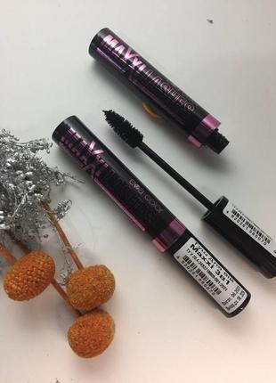 Об'ємна туш для вій eva calor maxxi lashes 3 в1 об'єм + підкручування + подовження нова