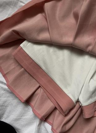 Юбка спідниця шорти тенісна рожева4 фото
