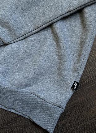 Толстовка свитшот puma ess small logo crew fl серый мужской размер m