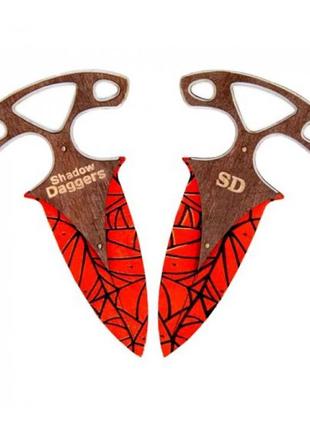 Комплект сувенірних ножів дерев'яних "тичковий паук" dag-s