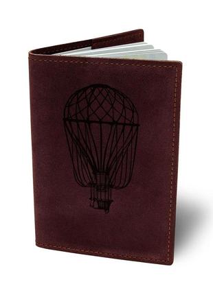 Кожаная обложка для паспорта bermud b 01-18br-01-5 бордовый