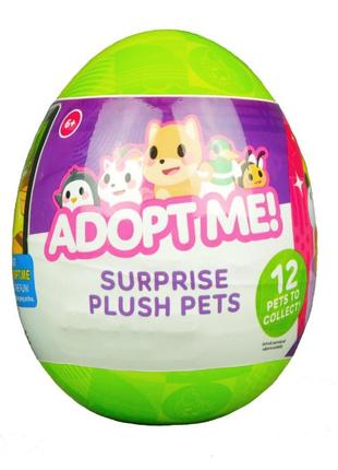 М'яка іграшка-сюрприз у яйці кумедні звірятка adopt me! ame0020 в асортименті