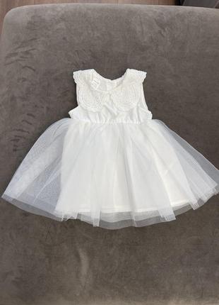 Чудова біла сукня waikiki для принцеси 6-9 міс.
