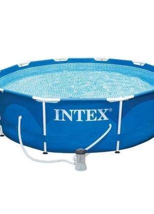 Басейн каркасний "metal frame pool" intex 28202, 305х76 см, з фільтр-насосом, 4485 л.