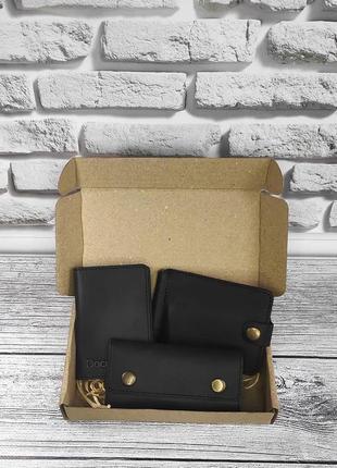 Подарунковий набір dnk leather No7 18,0*10,0*3,5 см чорний