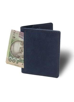 Кожаный мини кошелек-картхолдер bermud синий b 30-18s-15-1
