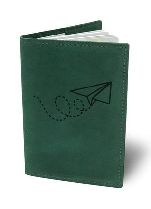 Кожаная обложка для паспорта bermud b 01-18z-01-13 зеленый