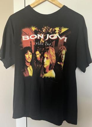 Винтажная футболка bon jovi