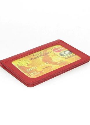 Мініобкладинка для документів id паспорт dnk leather mini okno r col.h червона
