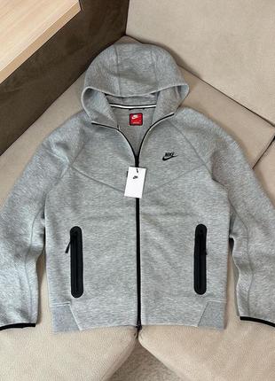 Оригінальний спортивний костюм nike tech fleece сірий м чоловічий | найк теч фліс кофта + штани