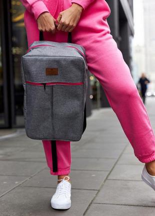 Дорожній рюкзак для ручної поклажі 40 x 20 x 25 peterson pp-grey-pink