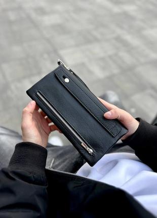 Клатч на магнитах с отделением для телефона, кошелек - клатч из натуральной кожи9 фото